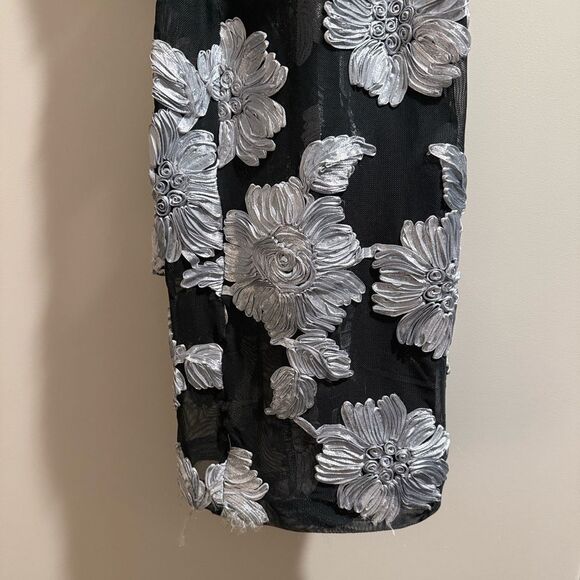 ROTATE BIRGER CHRISTENSEN appliquéd recycled-mesh/satin maxi dress, 36 - Picture 8 of 15